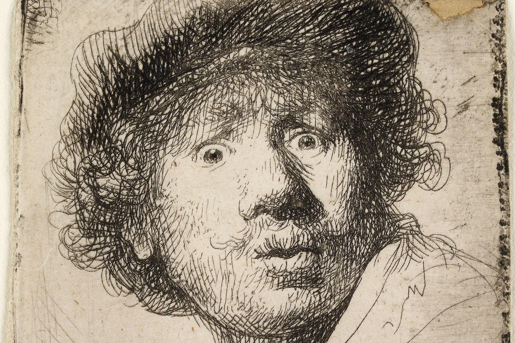 getekend zelfportret van jonge Rembrandt van Rijn