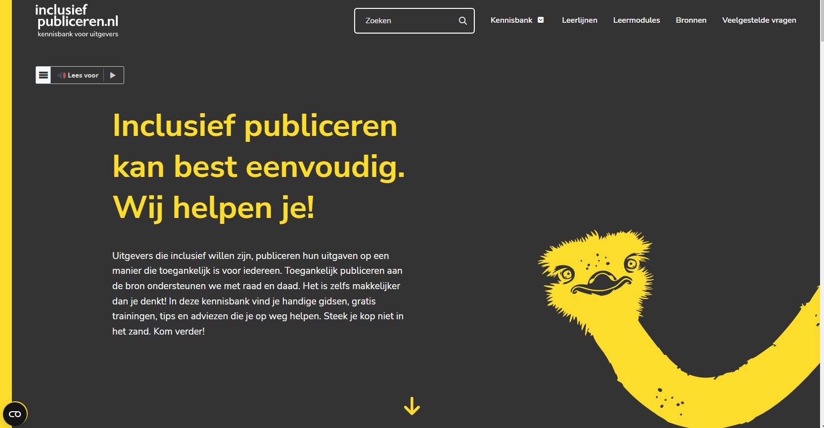 homepage van inclusiefpubliceren.nl