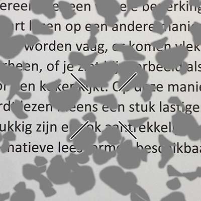 Voorbeeld tekst lezen met oogaandoening diabetische retinopathie