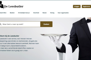 screenshot van de website van de Leesbutler