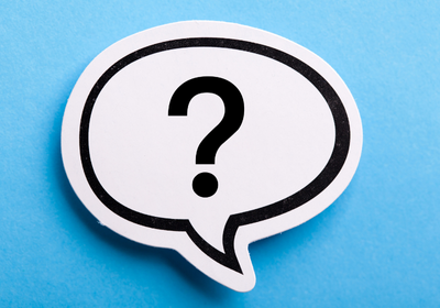 Vraagteken in een tekstwolk weergegeven